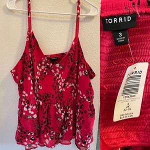 NWT torrid animal print spaghetti strap top